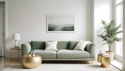 Photo interior modern design room 3d illustration