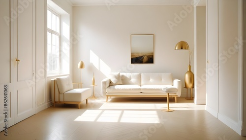 Photo interior modern design room 3d illustration