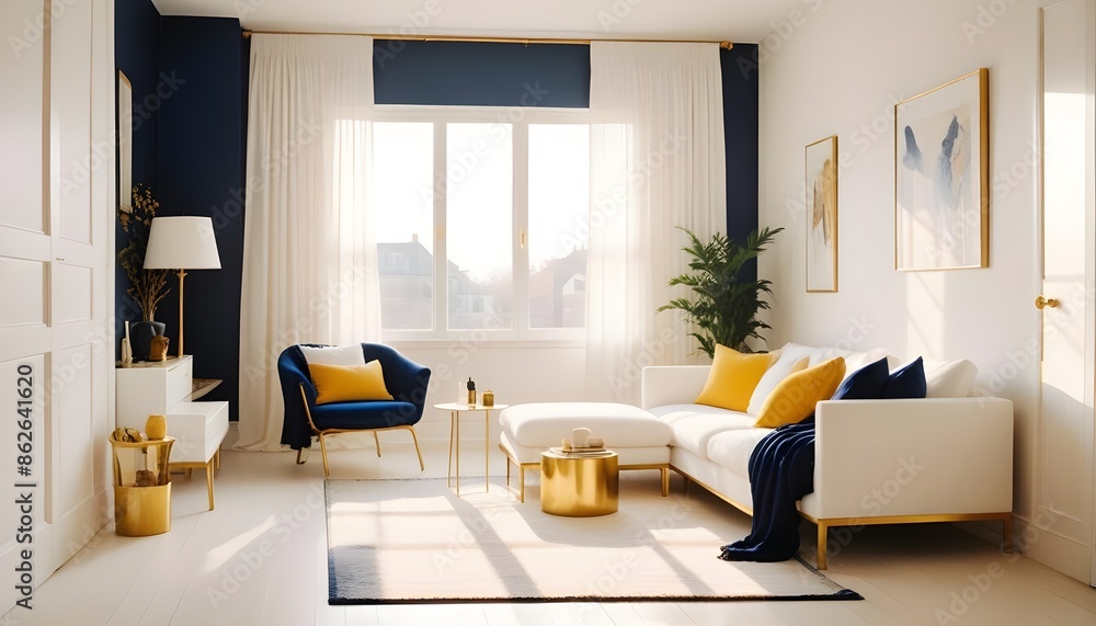Photo interior modern design room 3d illustration Photo interior modern design room 3d illustration