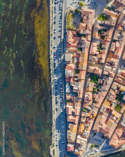 Wallpaper Mural Aerial view of Orbetello and the Mount Argentario, Grosseto province, Tuscany, Italy. Torontodigital.ca