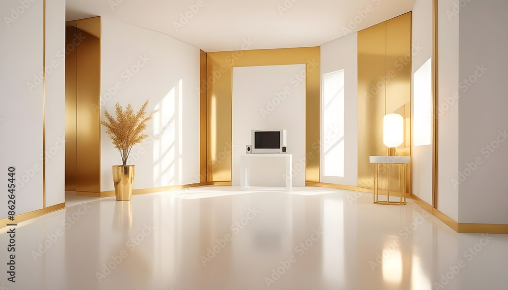 Photo interior modern design room 3d illustration Photo interior modern design room 3d illustration