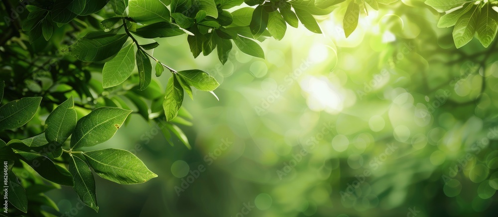 Blurry background of lush green leaves with space for text, ideal for copy space image. Blurry background of lush green leaves with space for text, ideal for copy space image.