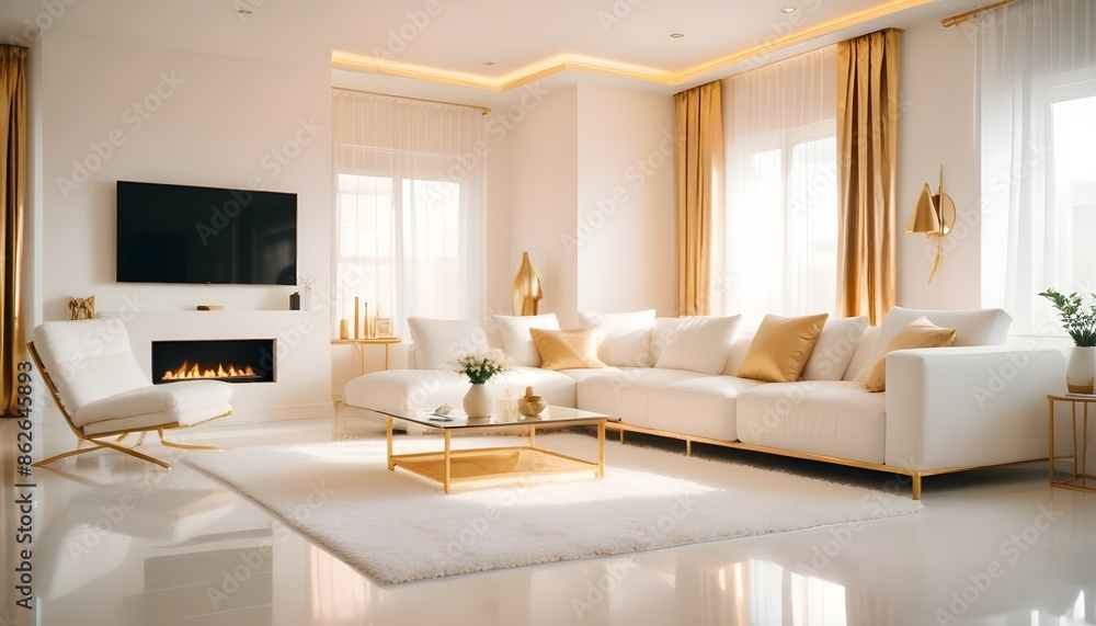 Photo interior modern design room 3d illustration Photo interior modern design room 3d illustration