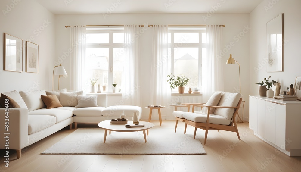 Fototapeta premium Photo interior modern design room 3d illustration