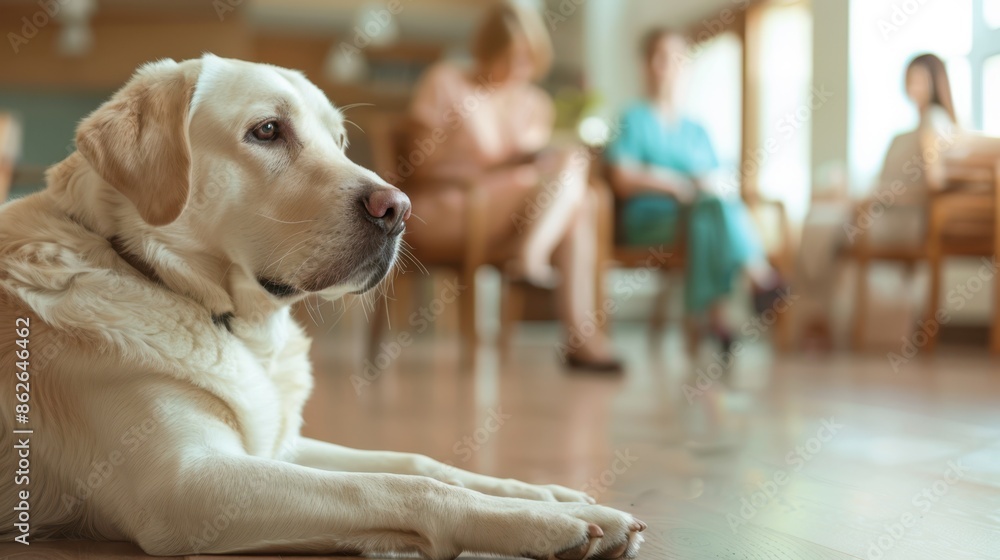 The Dog in Hospital Waiting Room The Dog in Hospital Waiting Room