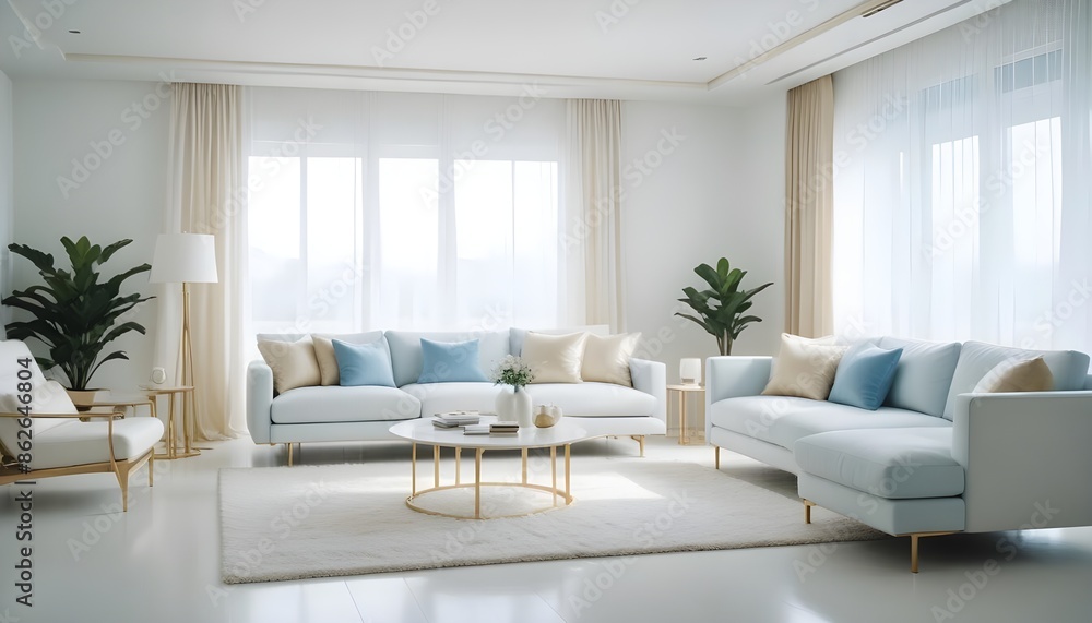 Fototapeta premium Photo interior modern design room 3d illustration