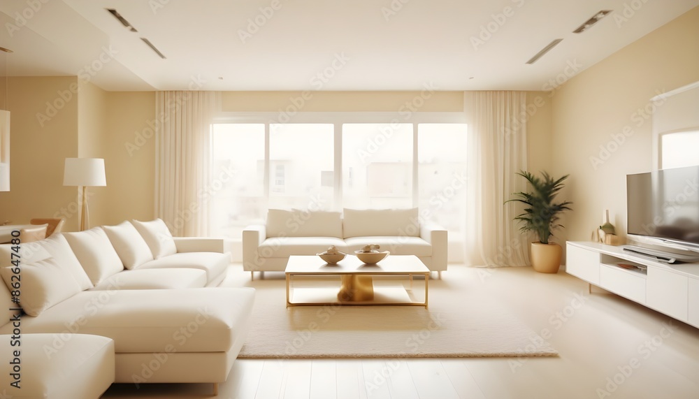 Fototapeta premium Photo interior modern design room 3d illustration