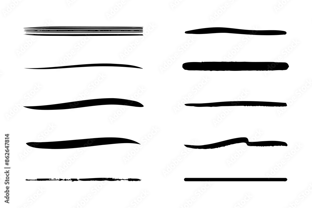 collection of hand drawn underlines collection of hand drawn underlines