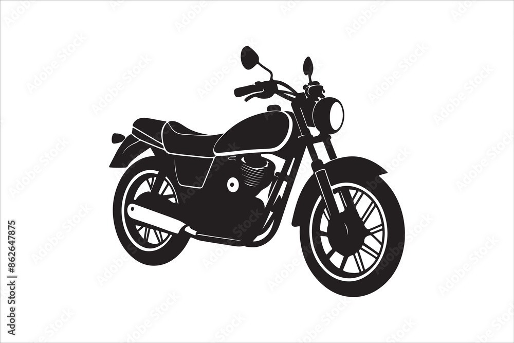 Motorcycle Silhouette Victor Art Created with AI Technology Motorcycle Silhouette Victor Art Created with AI Technology