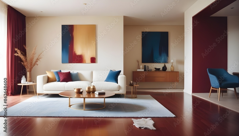 Fototapeta premium Photo interior modern design room 3d illustration