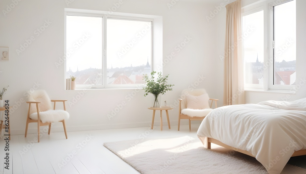 Photo interior modern design room 3d illustration Photo interior modern design room 3d illustration