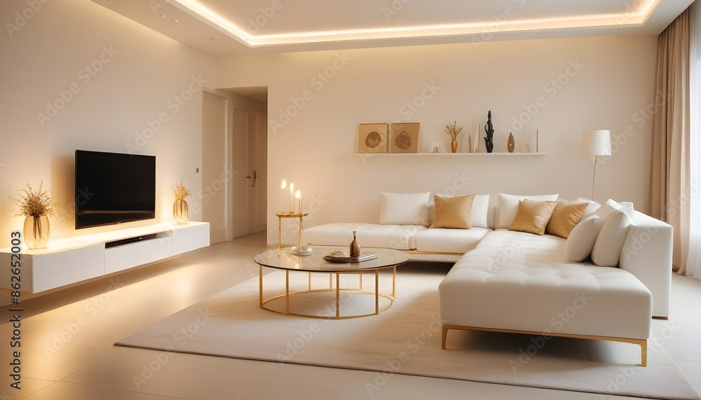 Photo interior modern design room 3d illustration Photo interior modern design room 3d illustration