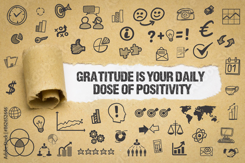 gratitude is your daily dose of positivity	 photo