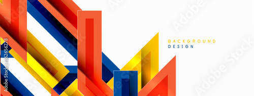 Free Download Line zig zag dynamic geometric abstract background. Colorful lines with shadow and light effects, various routes concept. Vector Illustration For Wallpaper, Banner, Background, Card - GFXLoad