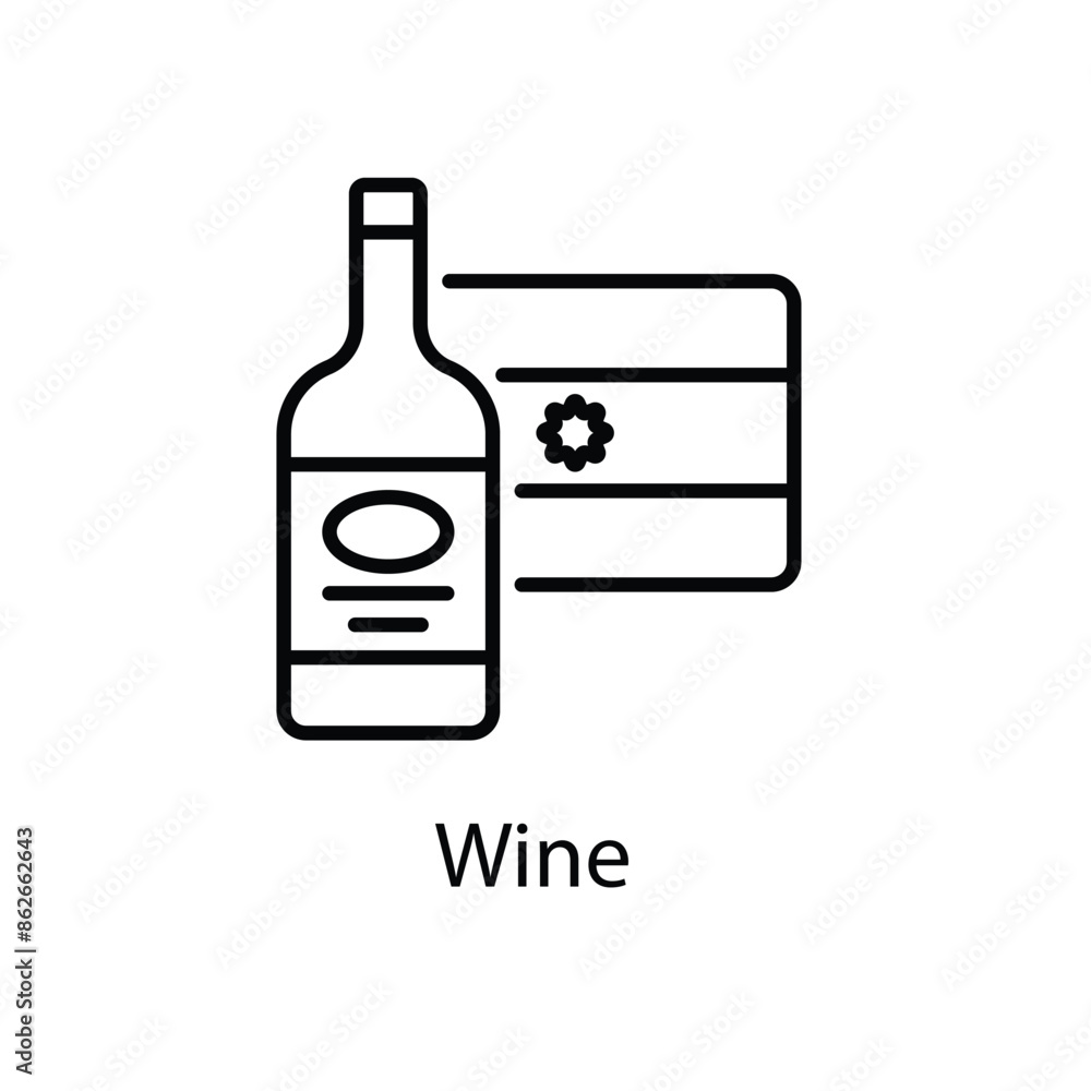 Wine vector icon Wine vector icon