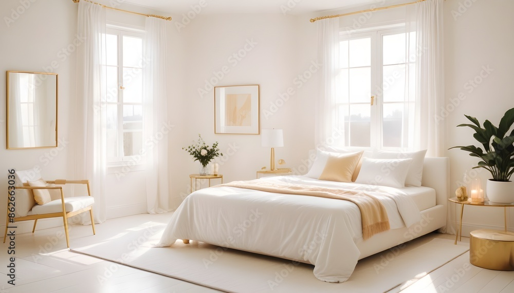 Fototapeta premium Photo interior modern design room 3d illustration