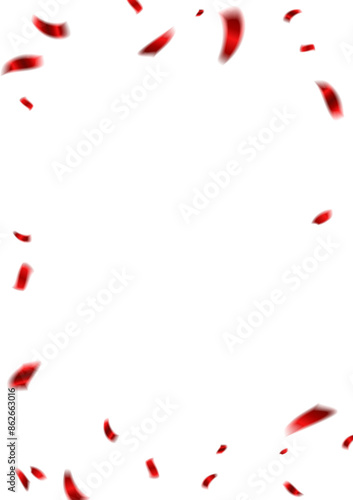 red confetti background that zig-zags falling for the celebration. festival decoration vector illustration