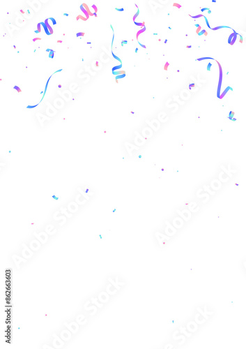 Colorful confetti background that zig-zags falling for the celebration. festival decoration vector illustration