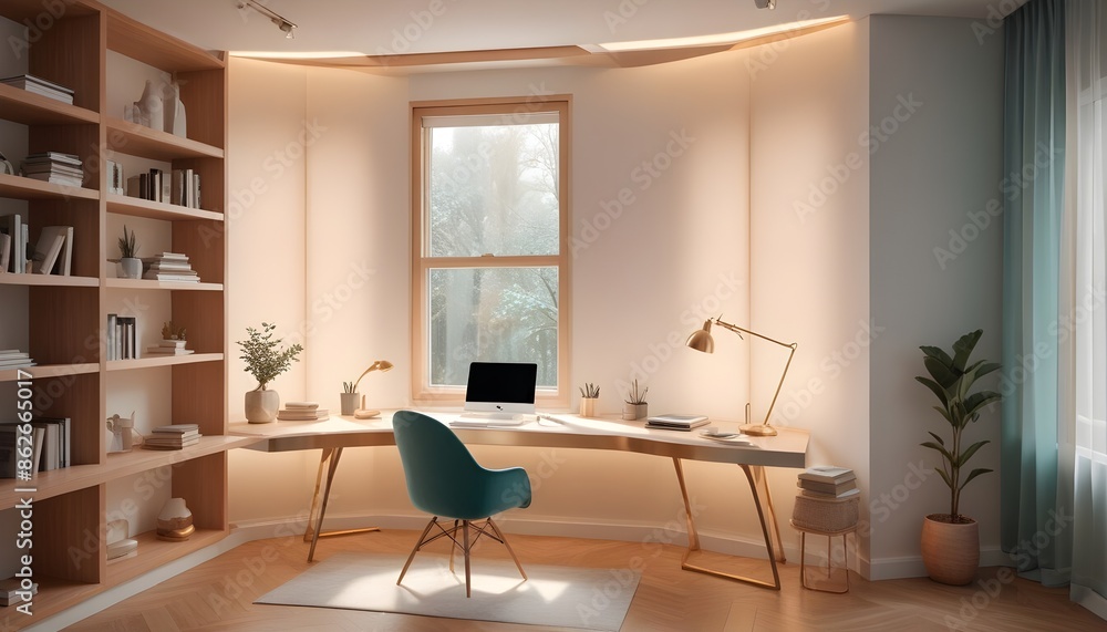 Fototapeta premium Photo interior modern design room 3d illustration