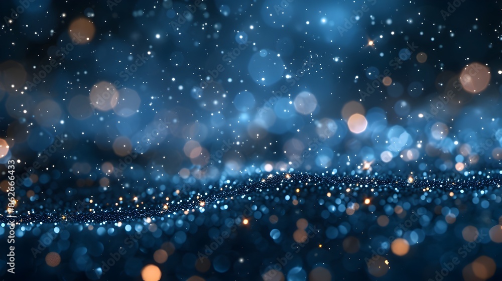 Obraz premium Twinkling Starry Night Sky with Blurred Bokeh Backdrop for Dreamlike Atmosphere