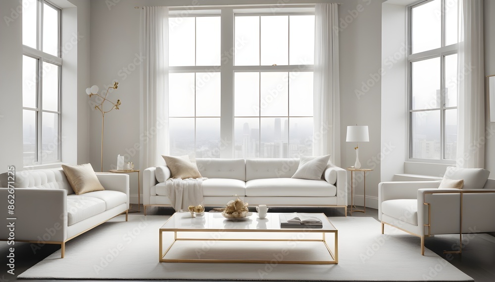 Photo interior modern design room 3d illustration Photo interior modern design room 3d illustration