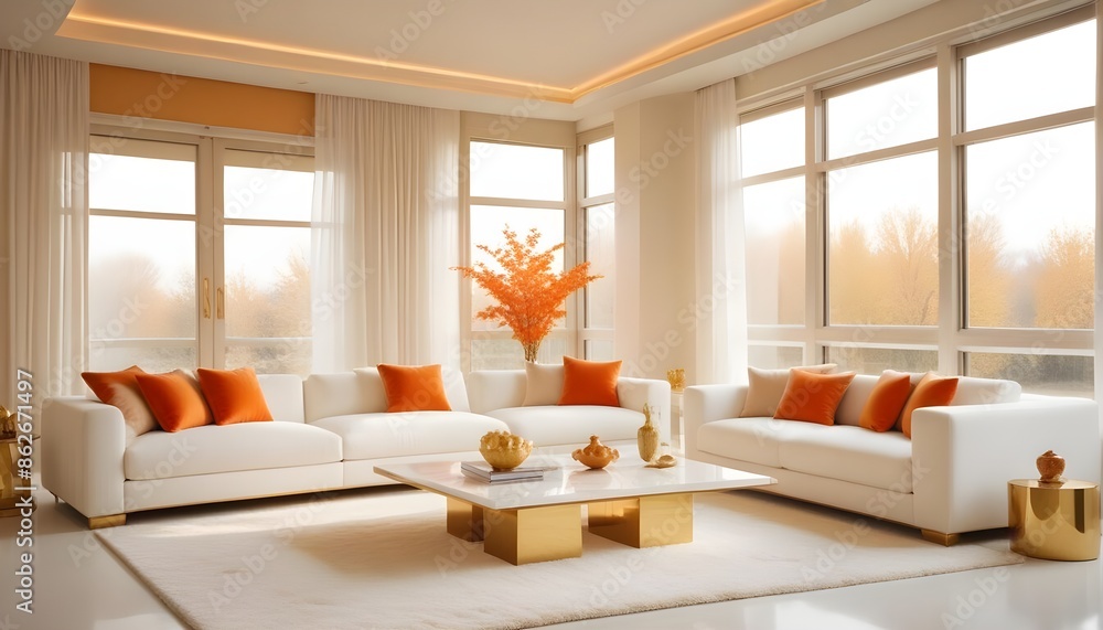 Fototapeta premium Photo interior modern design room 3d illustration