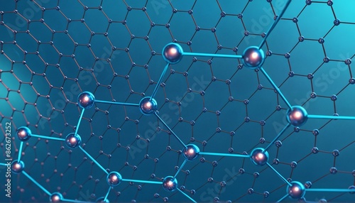 Chemical and molecular structure of carbon or graphene atoms in scientific research