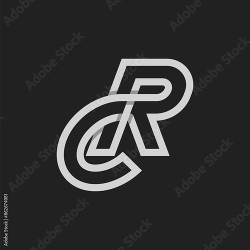 Letter CR or RC  Logo, Monogram Logo letter C with R combination, design logo template, vector illustration
