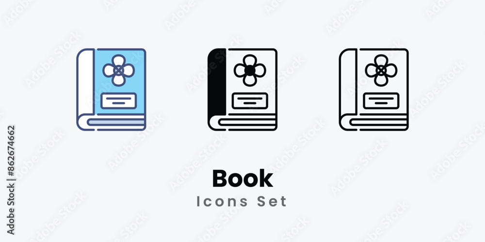 Book icons vector set stock illustration Book icons vector set stock illustration