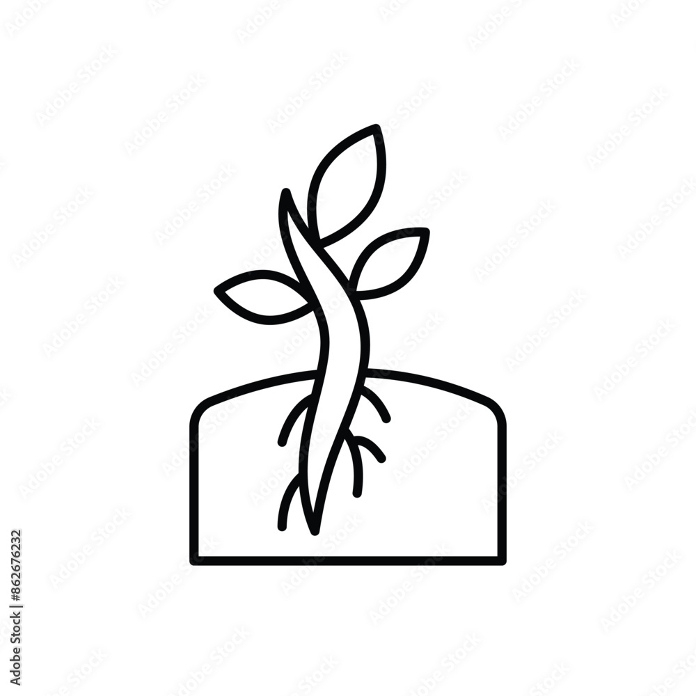 Obraz premium Sprout vector icon