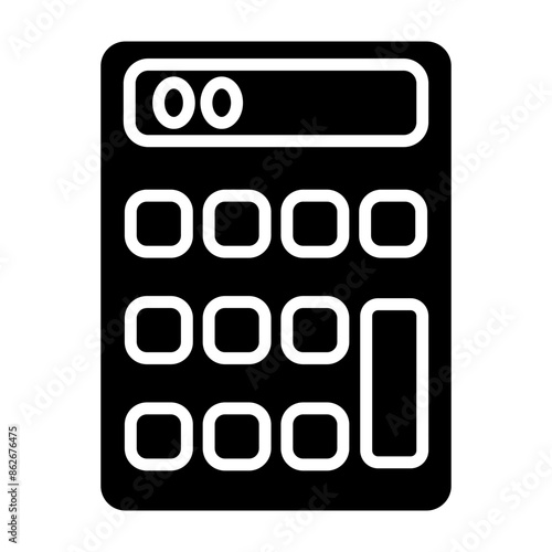 Calculator glyph icon
