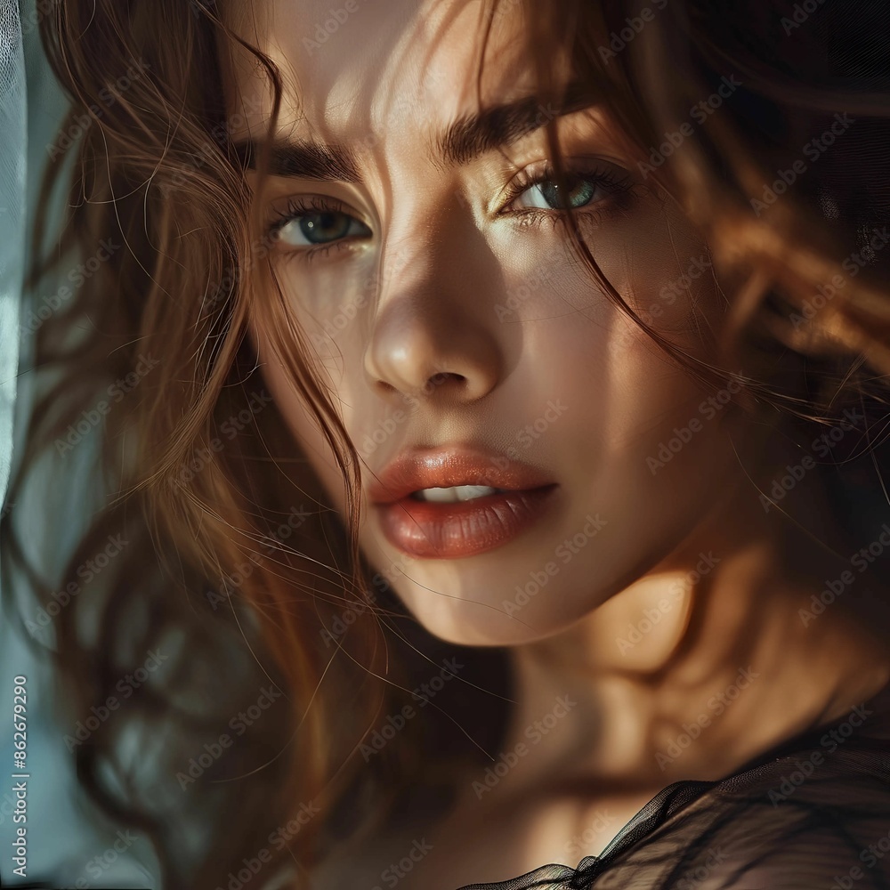 Glamorous portrait of an elegant woman.