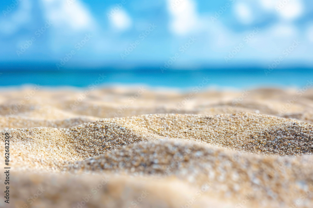 Close up sand with blurred sea sky background. Close up sand with blurred sea sky background.