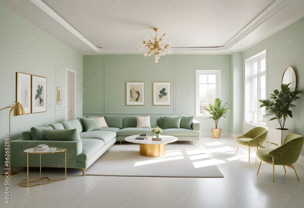 Photo interior modern design room 3d illustration Photo interior modern design room 3d illustration