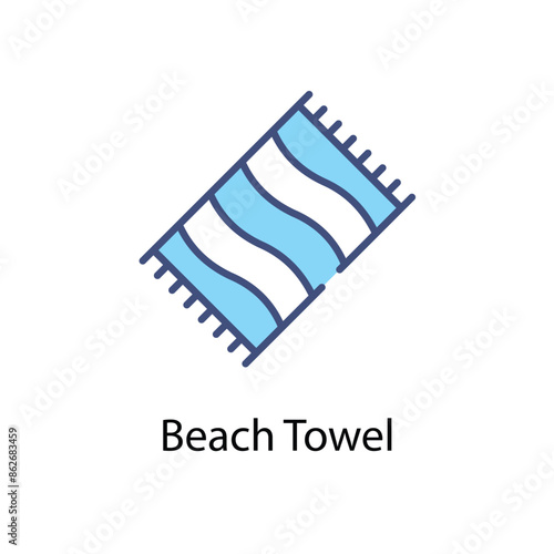Beach Towel vector icon