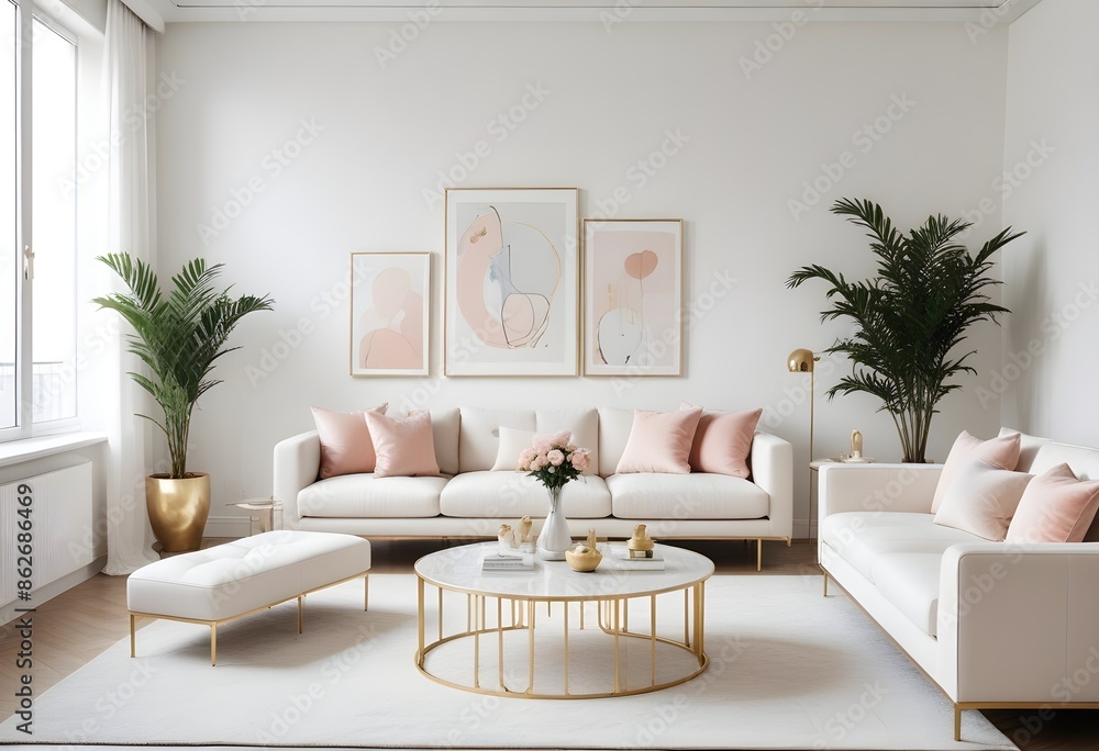 Photo interior modern design room 3d illustration Photo interior modern design room 3d illustration