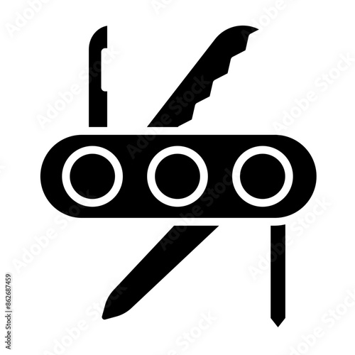 Swiss knife glyph icon