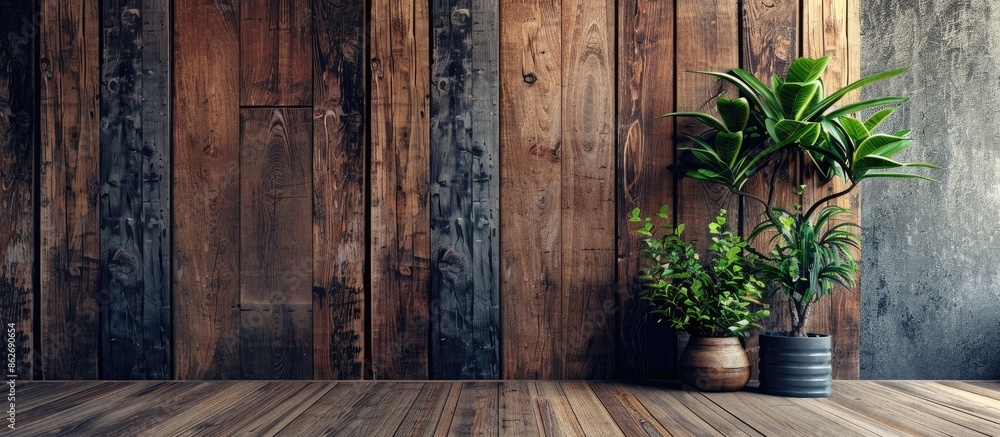 Interior design enhanced with a wood texture creates a warm and inviting atmosphere, ideal for a cozy living space with rustic charm. Ideal for a copy space image. Interior design enhanced with a wood texture creates a warm and inviting atmosphere, ideal for a cozy living space with rustic charm. Ideal for a copy space image.