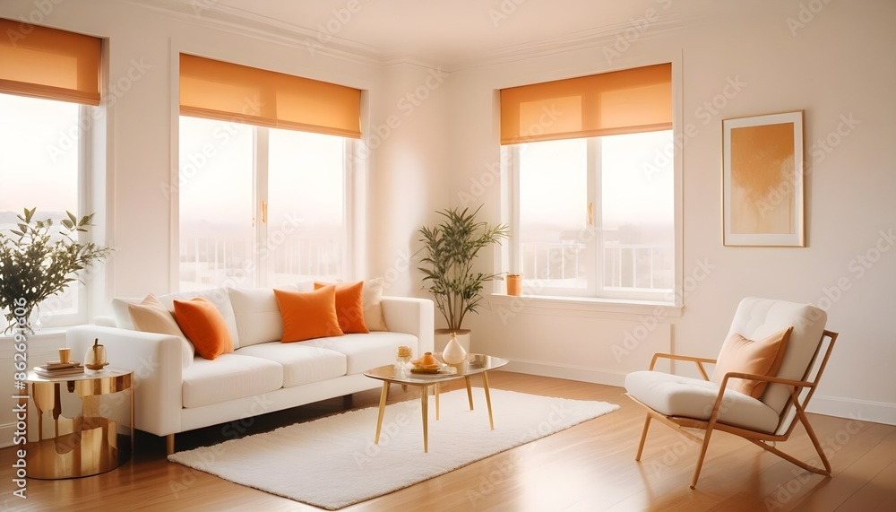 Fototapeta premium Photo interior modern design room 3d illustration