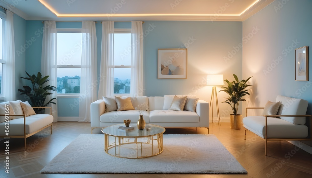 Photo interior modern design room 3d illustration Photo interior modern design room 3d illustration