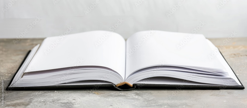 Office notepad book with blank white pages, suitable for adding text or drawings. Perfect for a copy space image in the workplace. Office notepad book with blank white pages, suitable for adding text or drawings. Perfect for a copy space image in the workplace.