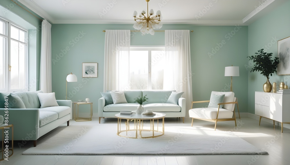 Photo interior modern design room 3d illustration Photo interior modern design room 3d illustration