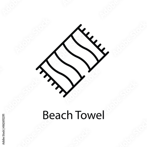 Beach Towel vector icon