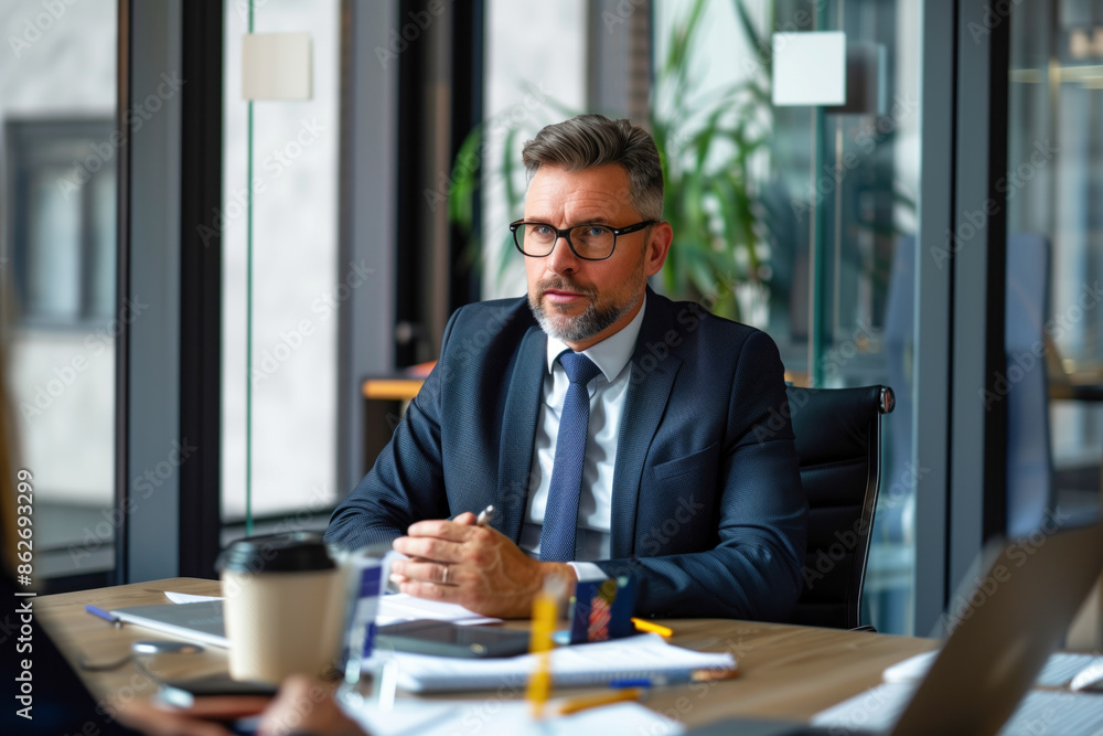 Businessman in a meeting Businessman in a meeting