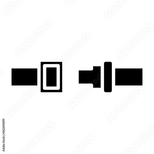 Seat Belt glyph icon