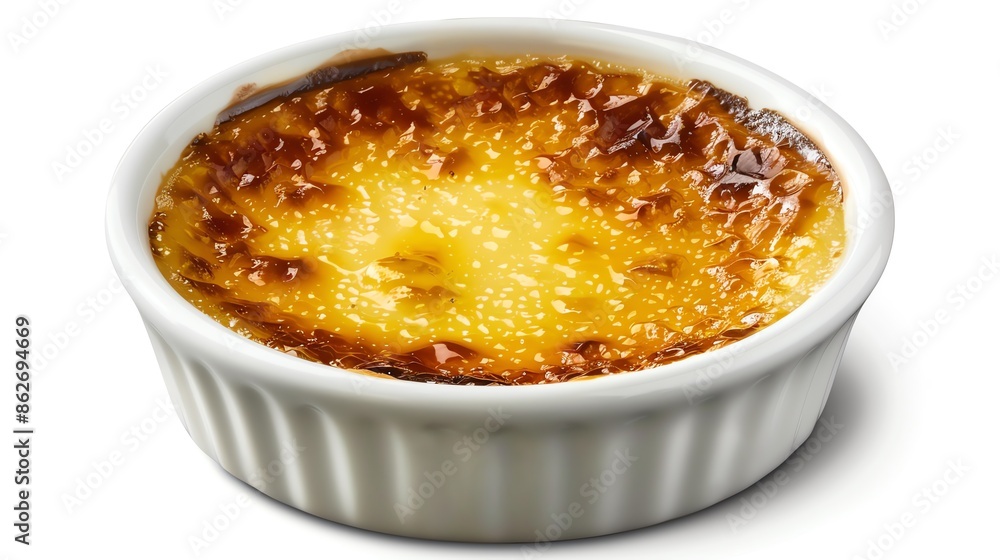 Creme brulee with a caramelized top, rich and creamy, vibrant and detailed, symmetrically isolated , perfect for French cuisine promotions or fine dining desserts Creme brulee with a caramelized top, rich and creamy, vibrant and detailed, symmetrically isolated , perfect for French cuisine promotions or fine dining desserts