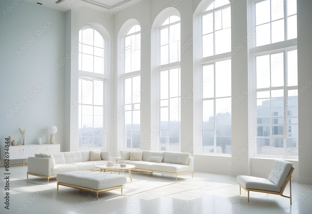 Fototapeta premium Photo interior modern design room 3d illustration