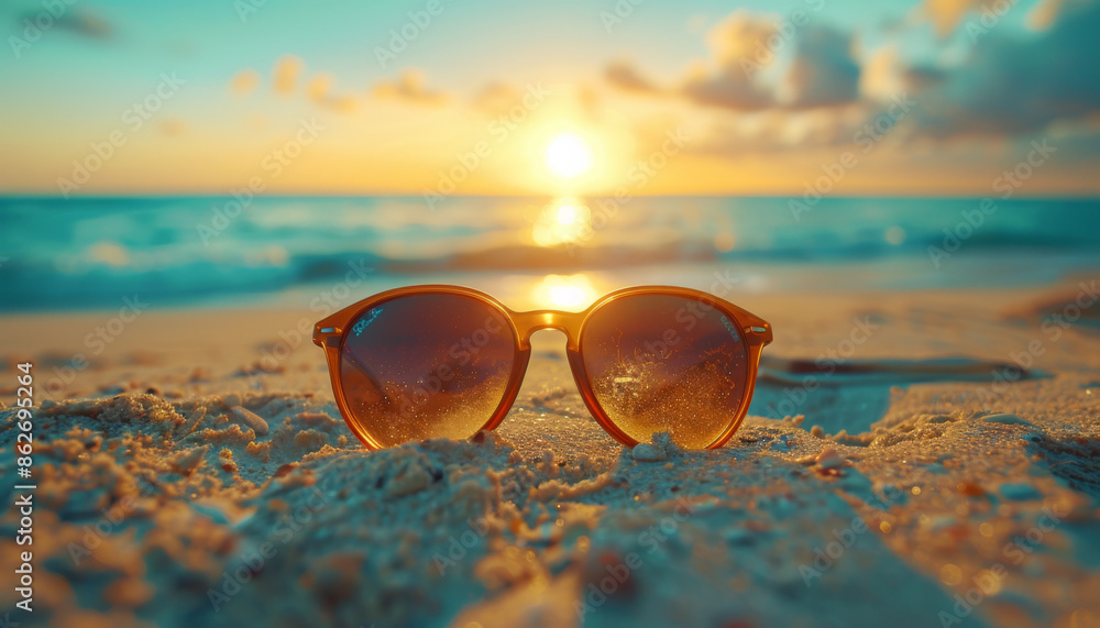 custom made wallpaper toronto digitalSunglasses on the Beach at Sunset
