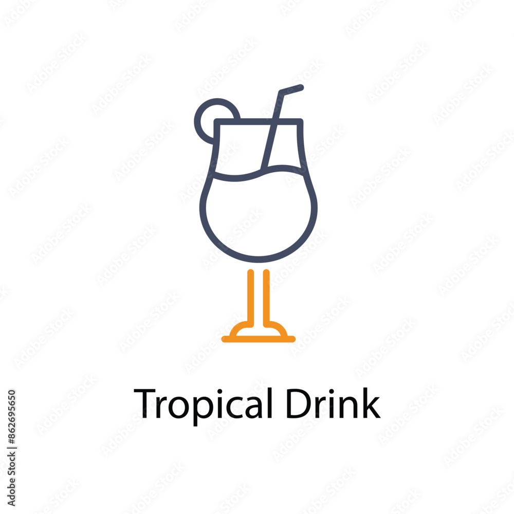 Tropical Drink vector icon Tropical Drink vector icon
