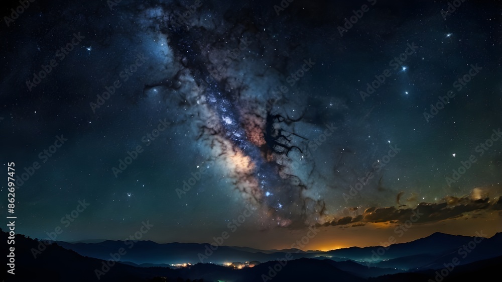 Milky way starry night sky in the space galaxies Milky way starry night sky in the space galaxies